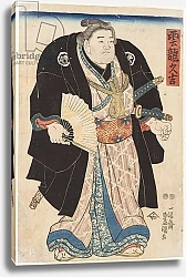 Постер Тоёкуни Утагава Portrait du lutteur de sumo Unryu Kyukichi. Estampe de Utagawa Toyokuni,, vers 1830 - Sumo Wrestler Unryu Kyukichi, by Toyokuni, Utagawa. Colour woodcut, 1830s. Dimension : 35,5x24,2 cm. Private