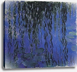 Постер Моне Клод (Claude Monet) Кувшинки и ветви плачущей ивы