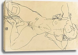 Постер Шиле Эгон (Egon Schiele) Reclining female nude, 1914 1