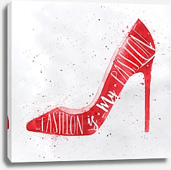 Постер Красные туфли на высоком каблуке