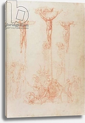 Постер Микеланджело (Michelangelo Buonarroti) Study of Three Crosses