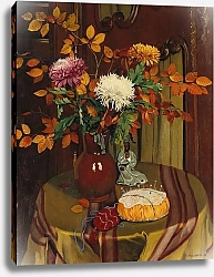 Постер Валлоттон Феликс Chrysanthemums and Autumn Foilage; Chrysanthemes et Feuillage d'Automne, 1922