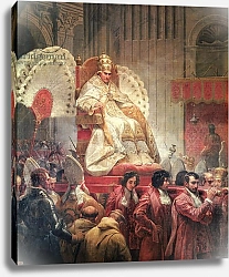 Постер Верне Эмиль Pope Pius VIII in St. Peter's on the Sedia Gestatoria, 1829