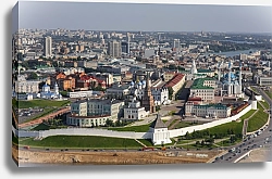 Постер Россия, Казань. Кремль с птичьего полета