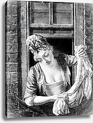 Постер Морленд Джордж Woman wringing washing