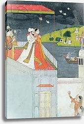 Постер Школа: Индийская 18в Lovers on a Terrace, c.1780-1800