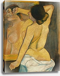 Постер Валадон Мэри Nude Woman in Front of a Mirror; Femme nue Devant un Miroir, 1904