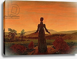Постер Фридрих Каспар (Caspar David Friedrich) Woman at dawn
