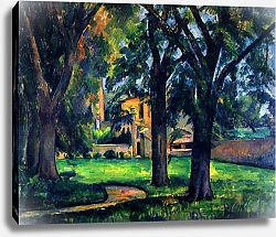 Постер Сезанн Поль (Paul Cezanne) Каштаны и хозяйственные постройки в Жа де Буффан