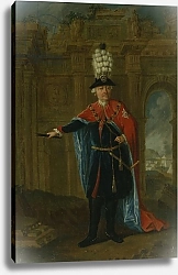 Постер Школа: Немецкая 18в. Frederick the Great dressed in the costume of the Order of the Black Eagle