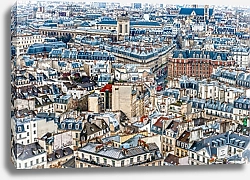 Постер Вид на Париж, Франция.