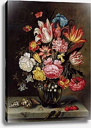 Постер Боссхарт Абрахам Still Life of Flowers in an Ovoid Vase