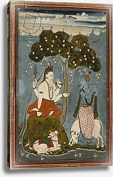 Постер Школа: Индийская 18в Shiva and Krishna, mid 1700s
