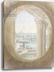 Постер Николле Виктор (грав) View of the Pont Neuf from a Bull's Eye Window of the Louvre, 1810