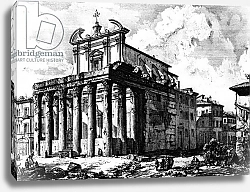 Постер Пиранези Джованни View of the Temple of Antoninus and Faustina, from the 'Views of Rome' series, c.1760