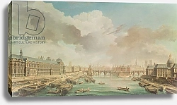 Постер Рагуне Николя The Louvre, the Pont Neuf and the College des Quatre Nations, 1755