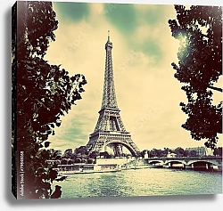 Постер Франция, Париж. Вид на Эйфелеву башню с Сены