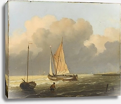 Постер Бакхаузен Людольф Sea off the Coast, with Spritsail Barge