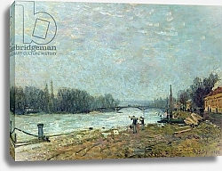 Постер Сислей Альфред (Alfred Sisley) After the Thaw, the Seine at Suresnes Bridge, 1880