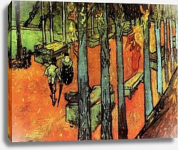 Постер Ван Гог Винсент (Vincent Van Gogh) Les Alyscamps: осенний листопад