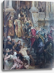 Постер Рубенс Петер (Pieter Paul Rubens) Святой Баво, принимаемый Святыми Амандом и Флориберт