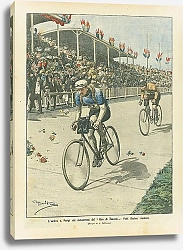 Постер L'arrivo a Parigi dei concorrenti del Giro di Francia: Petit Breton vincitore