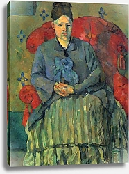 Постер Сезанн Поль (Paul Cezanne) Мадам Сезанн в красном кресле