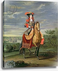 Постер Мартин Жан-Батист La Comtesse de Soissons Riding with a View of the Chateau de Vincennes
