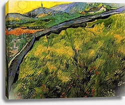 Постер Ван Гог Винсент (Vincent Van Gogh) Поле с весенней пшеницей на восходе