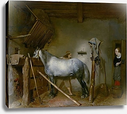 Постер Борх Джерард Horse in a Stable, c.1652-54