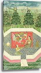 Постер Школа: Индийская 18в In. 11B.19  The Queen of the Fairies entertains the prince, c.1720-30
