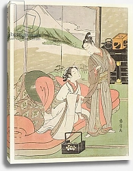 Постер Харунобу Сузуки T H Riches 1913 Lover Taking Leave of a Courtesan, c.1768-9