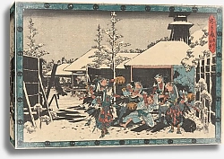 Постер Утагава Хирошиге (яп) Presenting the Sword; Man Being Held
