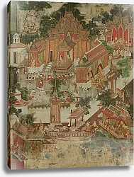 Постер Школа: Тайская Vessantara Jataka, Wat Suwannaram, Thonburi, 1831