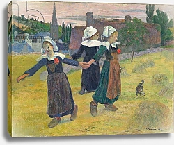 Постер Гоген Поль (Paul Gauguin) Breton Girls Dancing, Pont-Aven, 1888