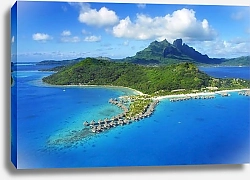 Постер Французская  Полинезия в Тихом океане. Бора-Бора