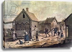 Постер Arrival of the Village Mistress', a Watercolor Painting from the 1850s.