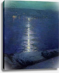 Постер Харрисон Лоуэлл Moonlight on the River, 1919