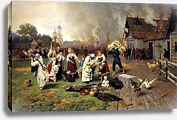 Постер Дмитриев-Оренбургский Николай Огонь в деревне