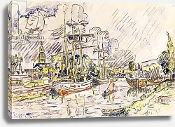 Постер Синьяк Поль (Paul Signac) The Port of Landerneau, 1921