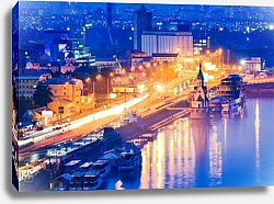 Постер Украина, Киев. Ночная набережная