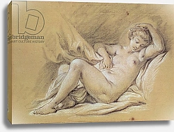 Постер Буше Франсуа (Francois Boucher) Nude Woman on a Bed