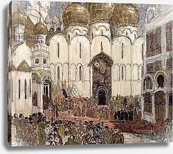 Постер Головин Александр A Square in the Moscow Kremlin',  from the opera 'Boris Godunov' by Mussorgsky, 1908
