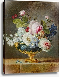 Постер Валлайер-Костер Энн Flowers in a blue vase, 1782