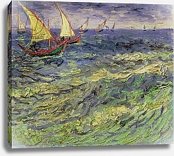 Постер Ван Гог Винсент (Vincent Van Gogh) Seascape at Saintes-Maries 1888