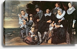 Постер Халс Франс Family Group in a Landscape, c.1647-50