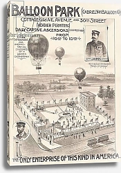 Постер Школа: Американская (19 в) Advertising poster for a Balloon Park in Chicago, USA, c.1888