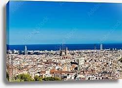 Постер Испания. Панорама Барселоны