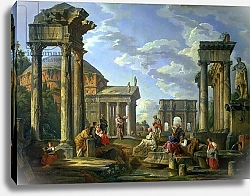 Постер Панини Джованни Паоло Roman Ruins with a Prophet, 1751