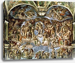 Постер Микеланджело (Michelangelo Buonarroti) Sistine Chapel: The Last Judgement, 1538-41